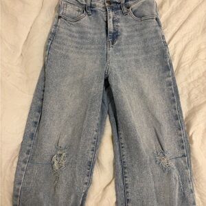 SHEIN Light Blue Straight Leg Jeans